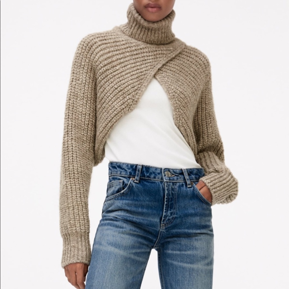COPY - ZARA Cropped Turtleneck Sweater